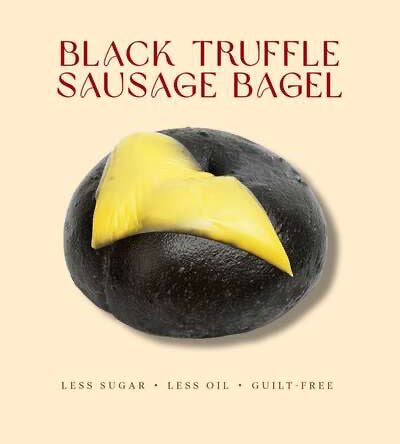 Black Truffle Sausage Bagel