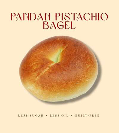 Pandan Pistachio Bagel