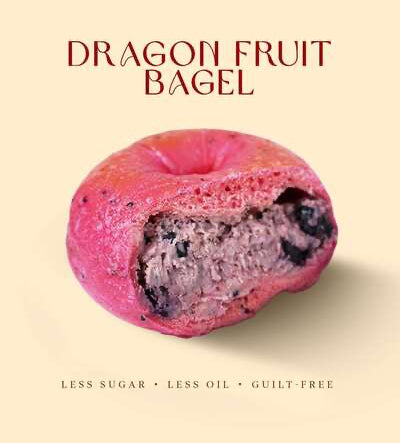 Dragon Fruit Bagel
