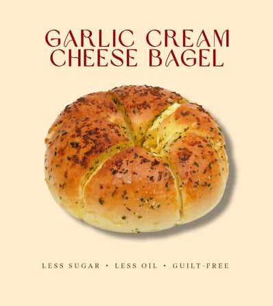 Garlic Cream Cheese Bagel